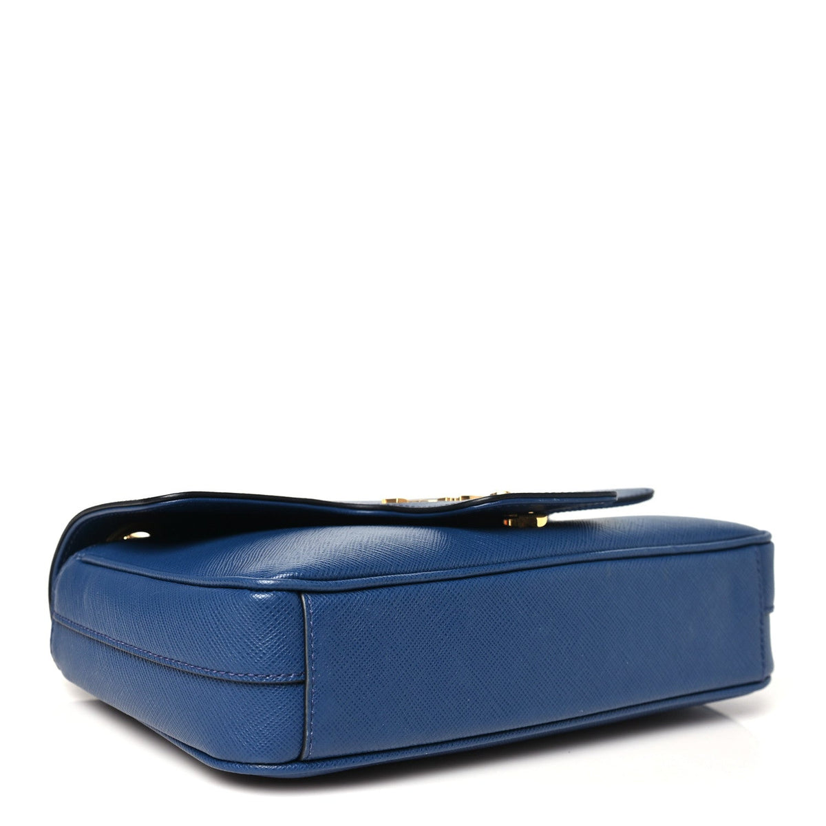 Saffiano Flap Shoulder Bag Bluette