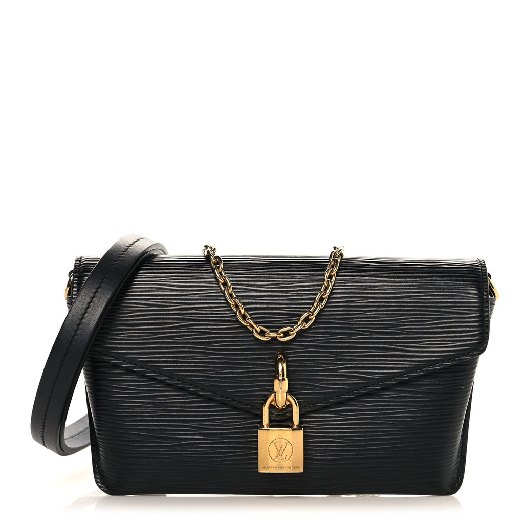 Epi Padlock On Strap Black