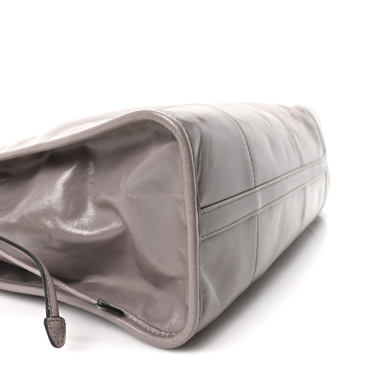 Glossy Calfskin Triangle Large Bonnie Shoulder Bag Peltro