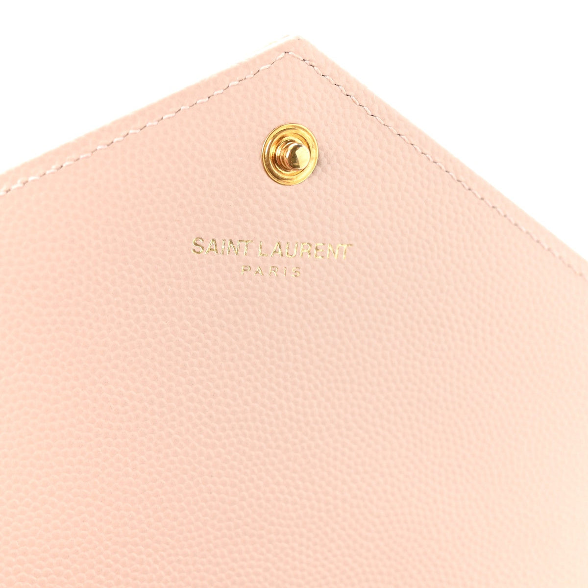 Grain De Poudre Matelasse Chevron Monogram Envelope Chain Wallet Rose Antic