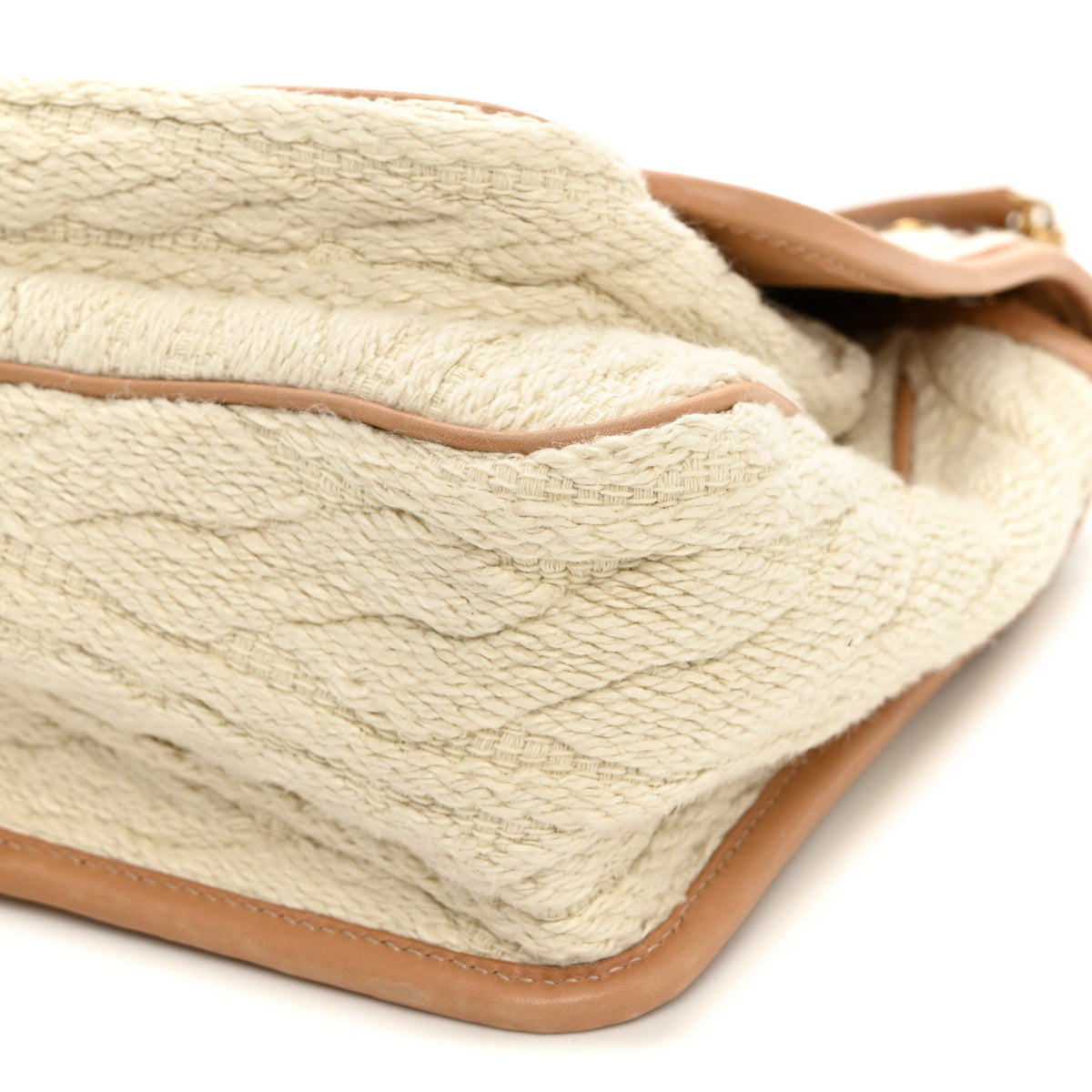 Jacquard Monogram Medium Niki Chain Satchel Soy Milk Brown