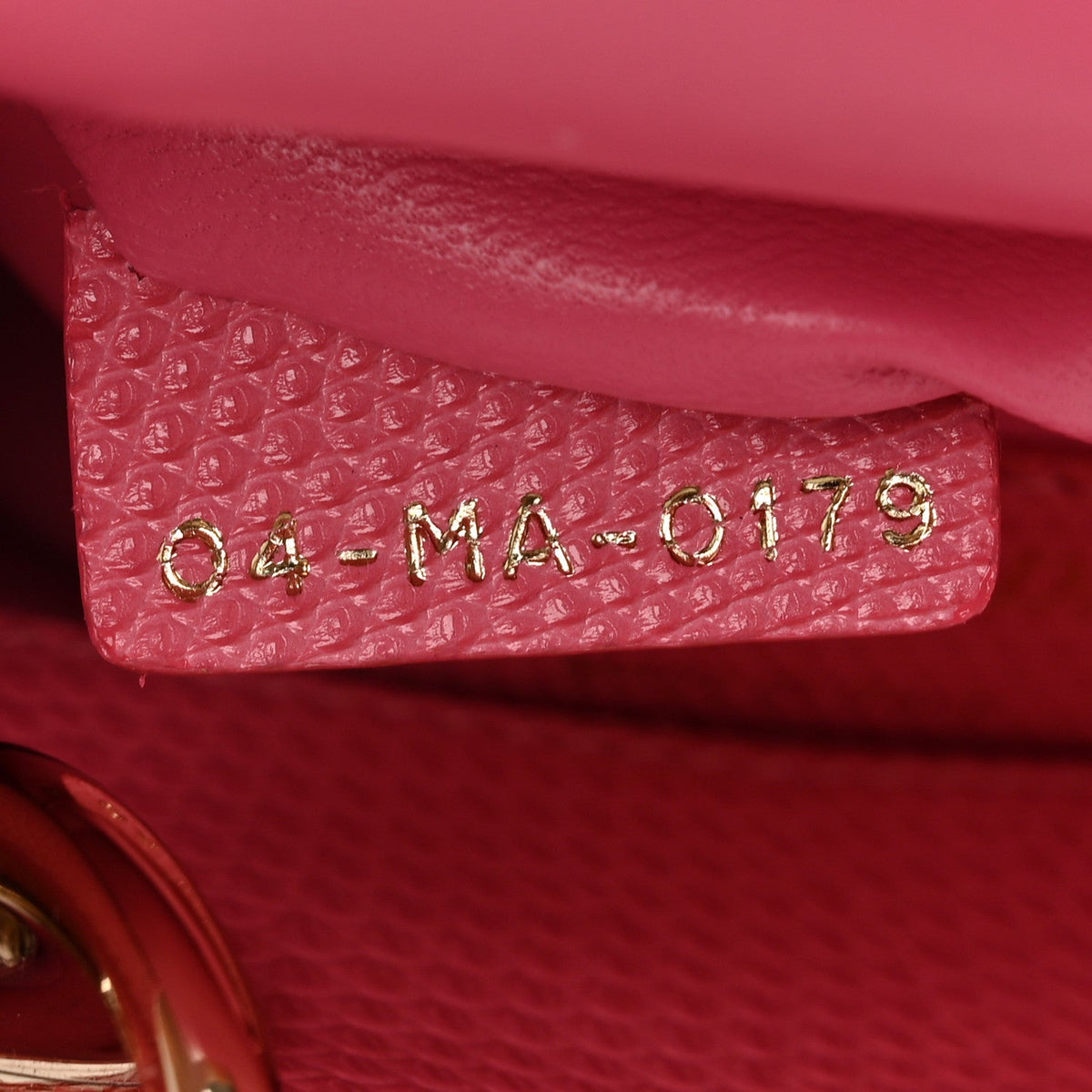 Lizard Mini Lady Dior Pink