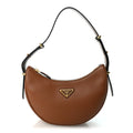 Soft Calfskin Arque Shoulder Bag Cognac