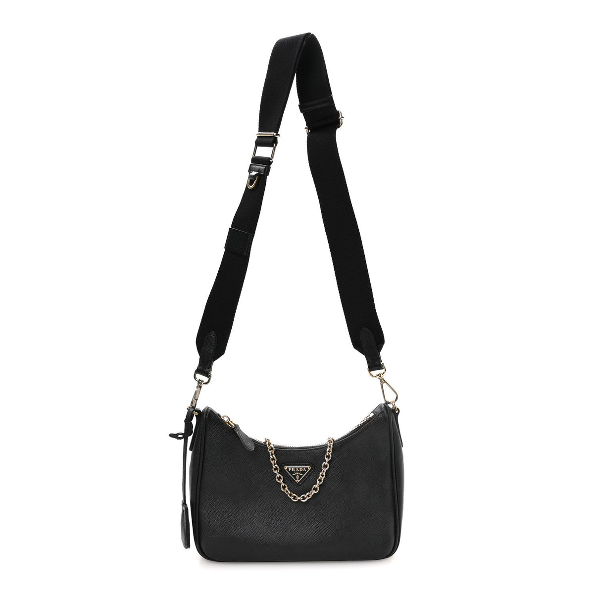 Saffiano Lux Re-Edition 2005 Shoulder Bag Black