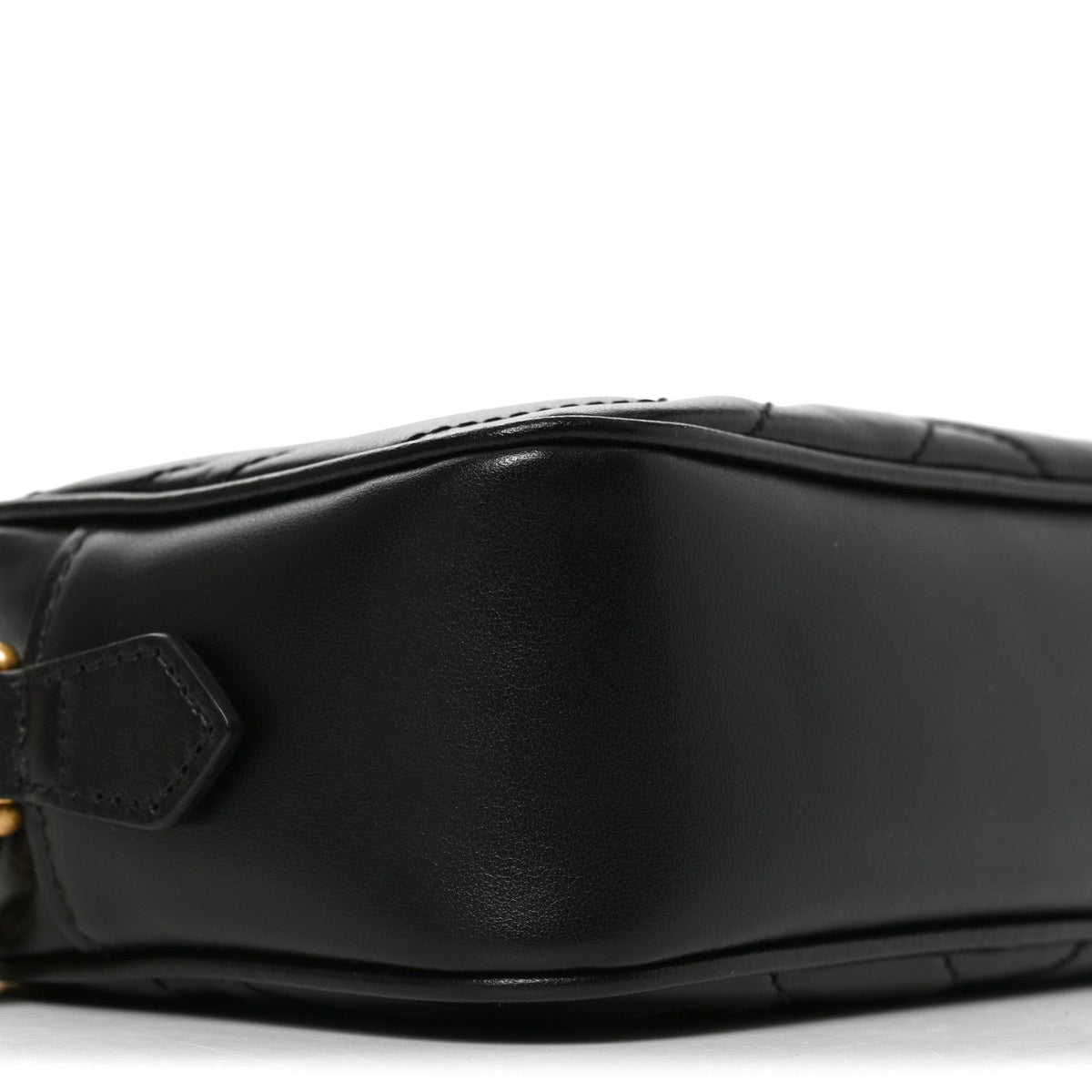 Calfskin Matelasse Mini GG Marmont Chain Shoulder Bag Black