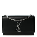 Grain De Poudre Medium Classic Monogram Kate Satchel Black