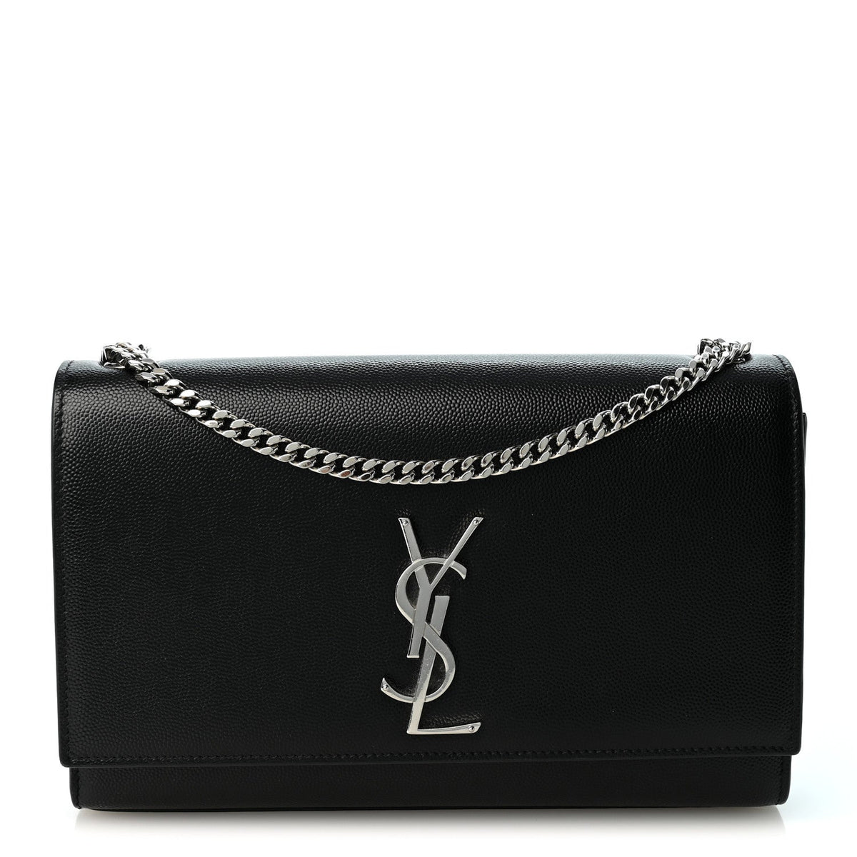 Grain De Poudre Medium Classic Monogram Kate Satchel Black