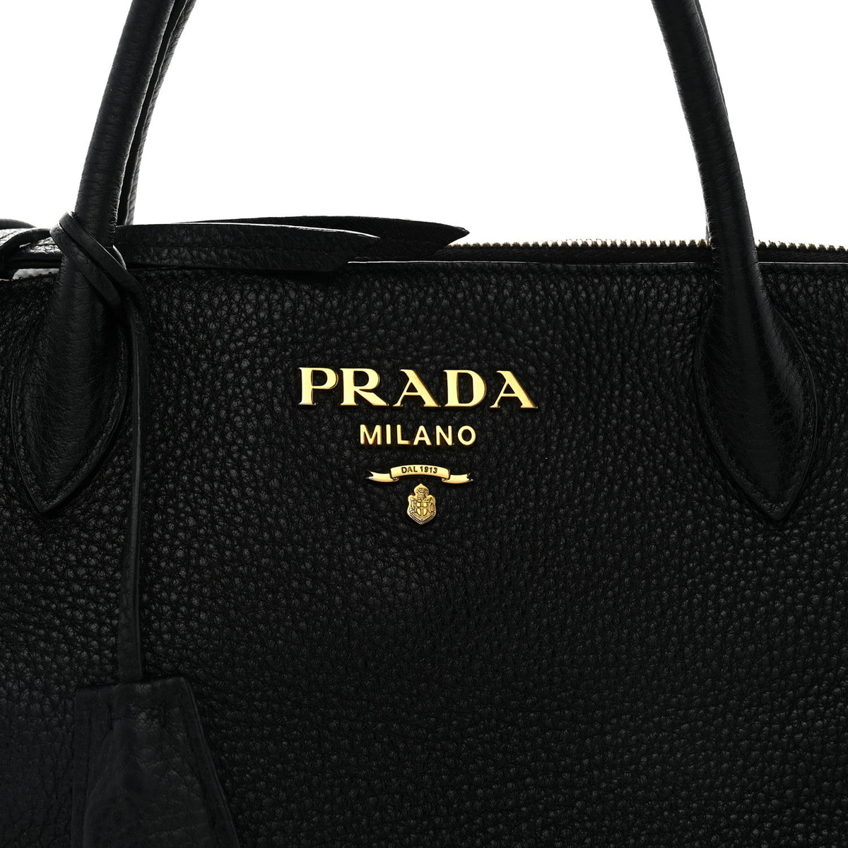 Vitello Daino Small Tote Black