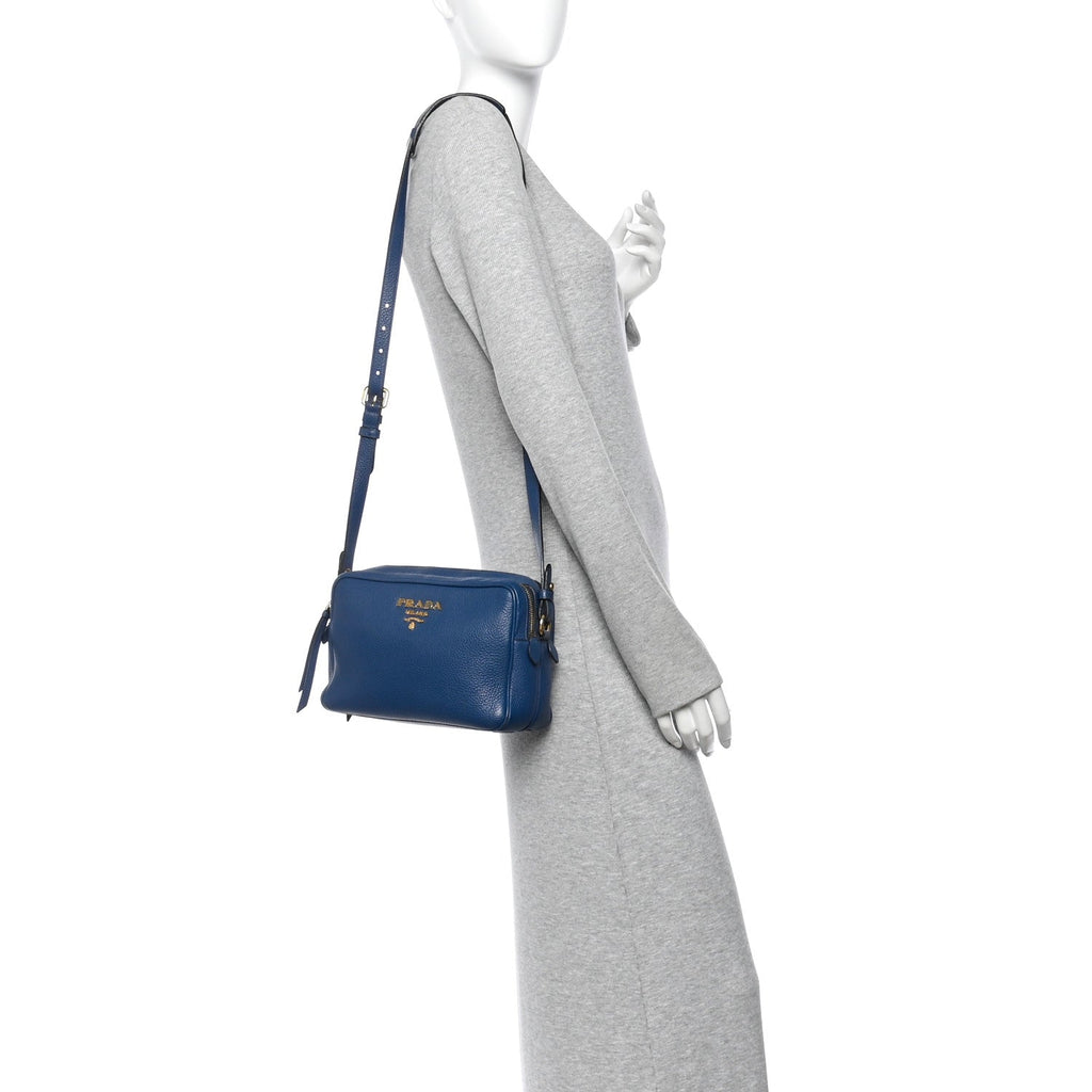 Vitello Phenix Camera Bag Bluette