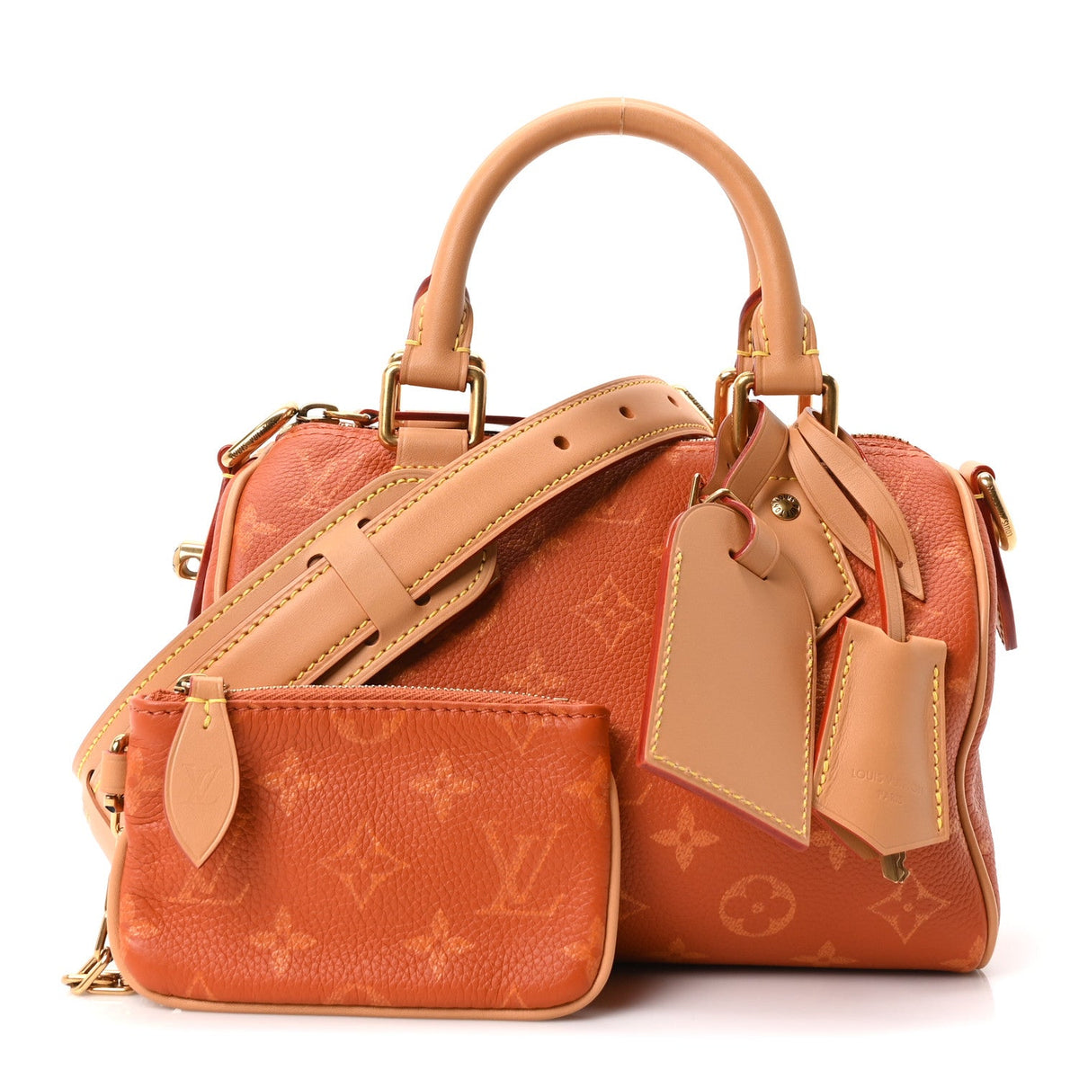 Calfskin Monogram Speedy P9 Bandouliere 20 Ochre