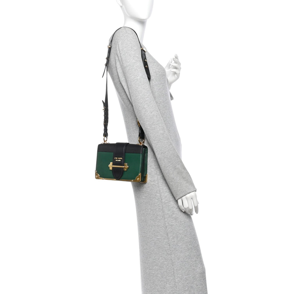 City Calf Saffiano Cahier Bag Biliardo Black