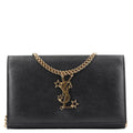 Grain De Poudre Star Studded Monogram Wallet on Chain Black