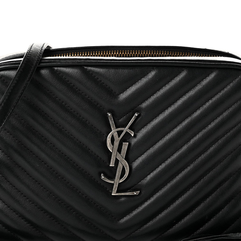 Calfskin Matelasse Monogram Lou Camera Bag Black