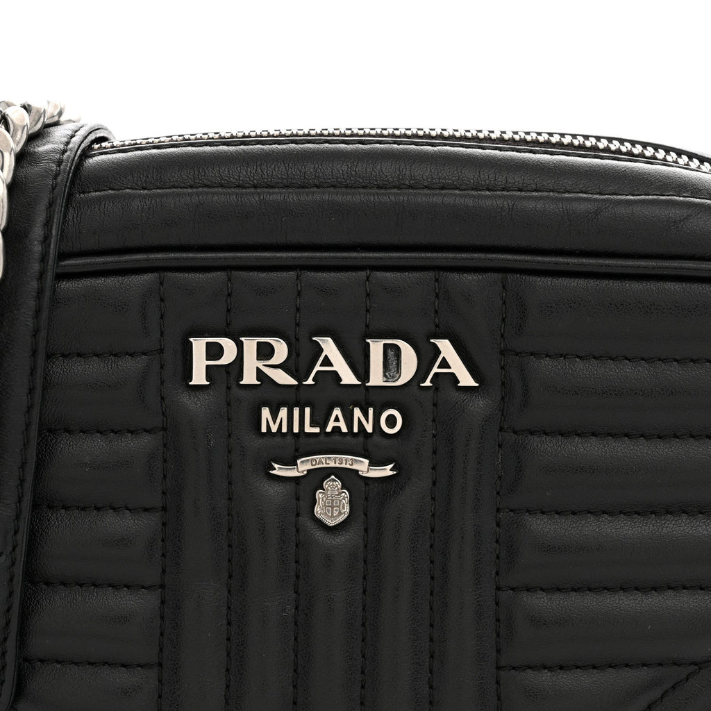 Soft Calfskin Diagramme Camera Bag Black