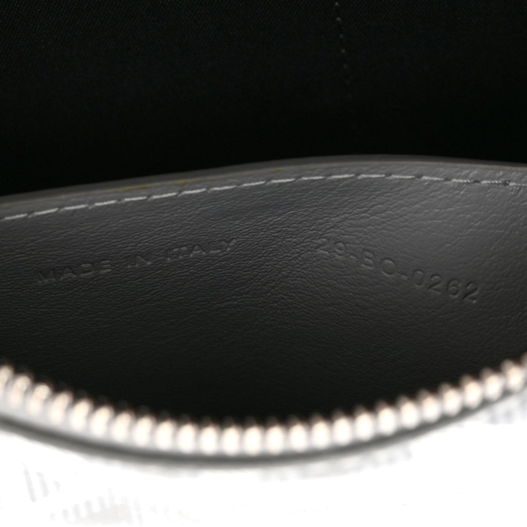 Coated Canvas CD Diamond Pouch Grey
