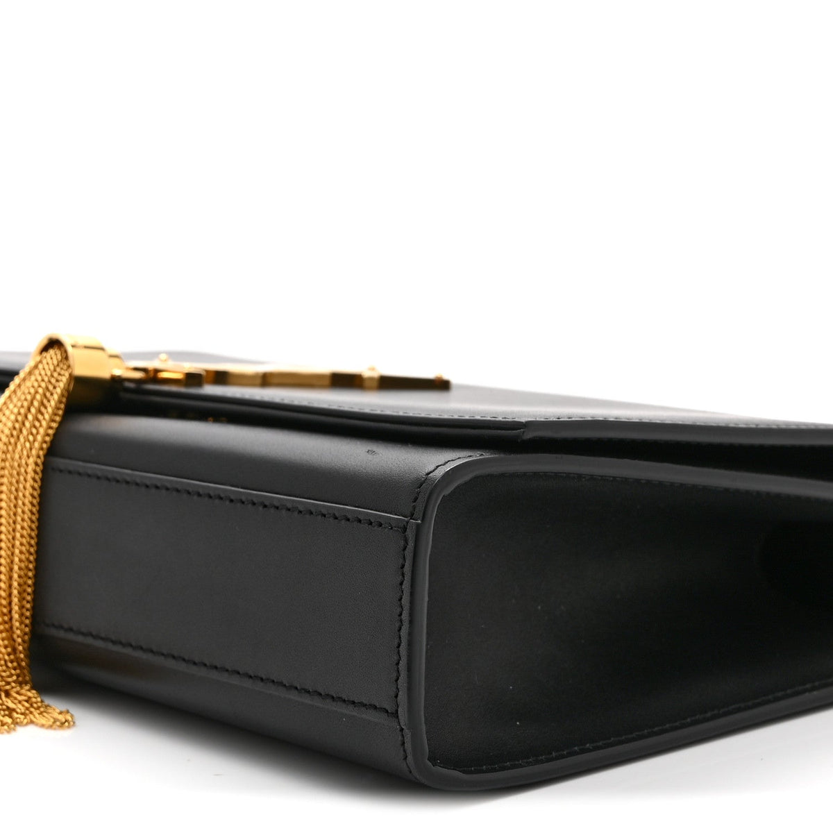 Smooth Calfskin Medium Classic Monogram Kate Tassel Satchel Black