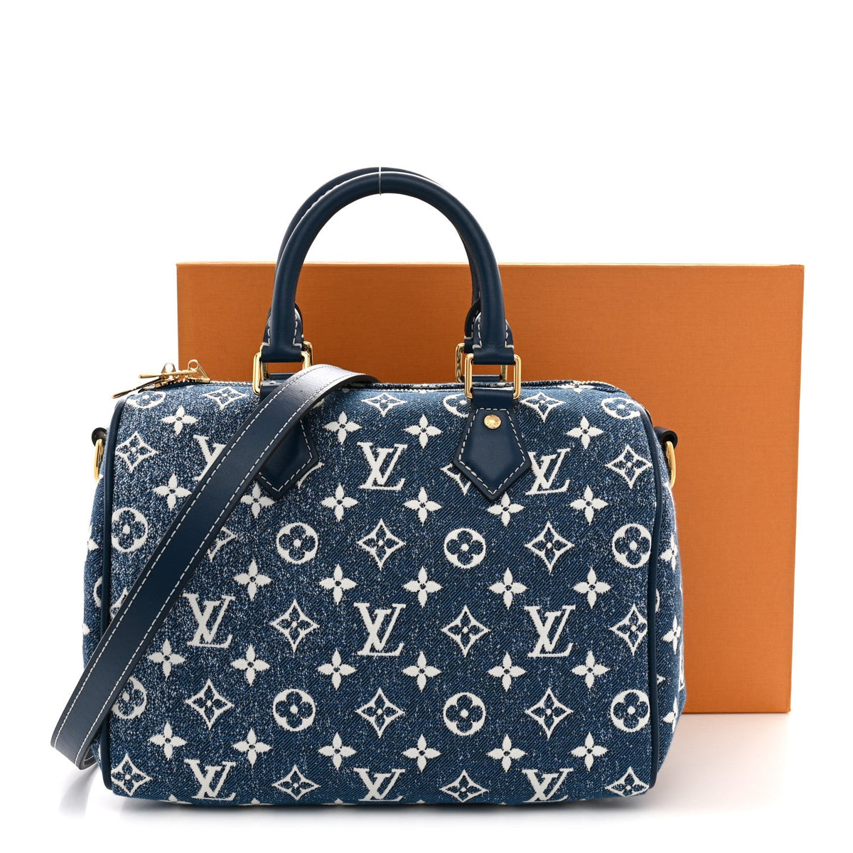 Monogram Jacquard Denim Speedy Bandouliere 25 Bleu