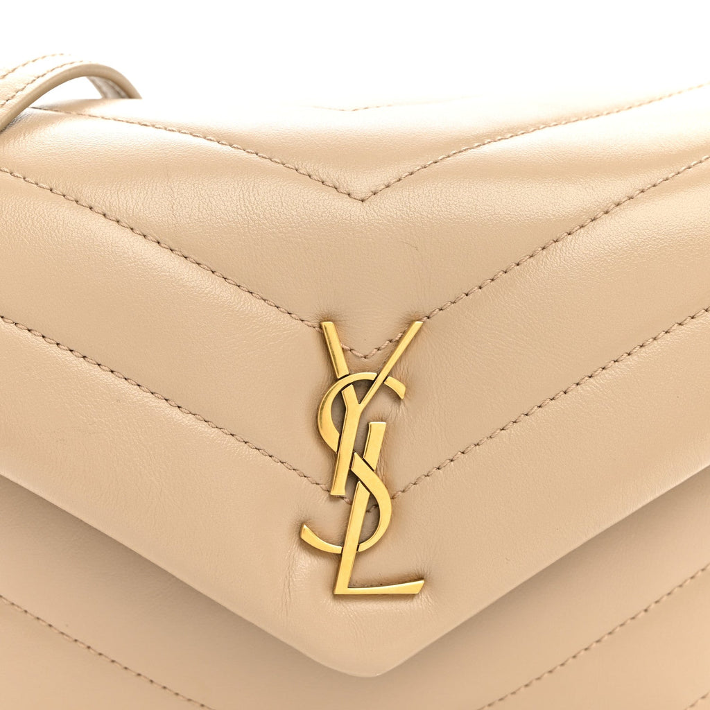 Calfskin Y Quilted Monogram Toy Loulou Crossbody Bag Dark Beige
