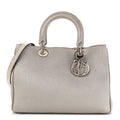 Metallic Bullcalf Medium Diorissimo Bag Champagne
