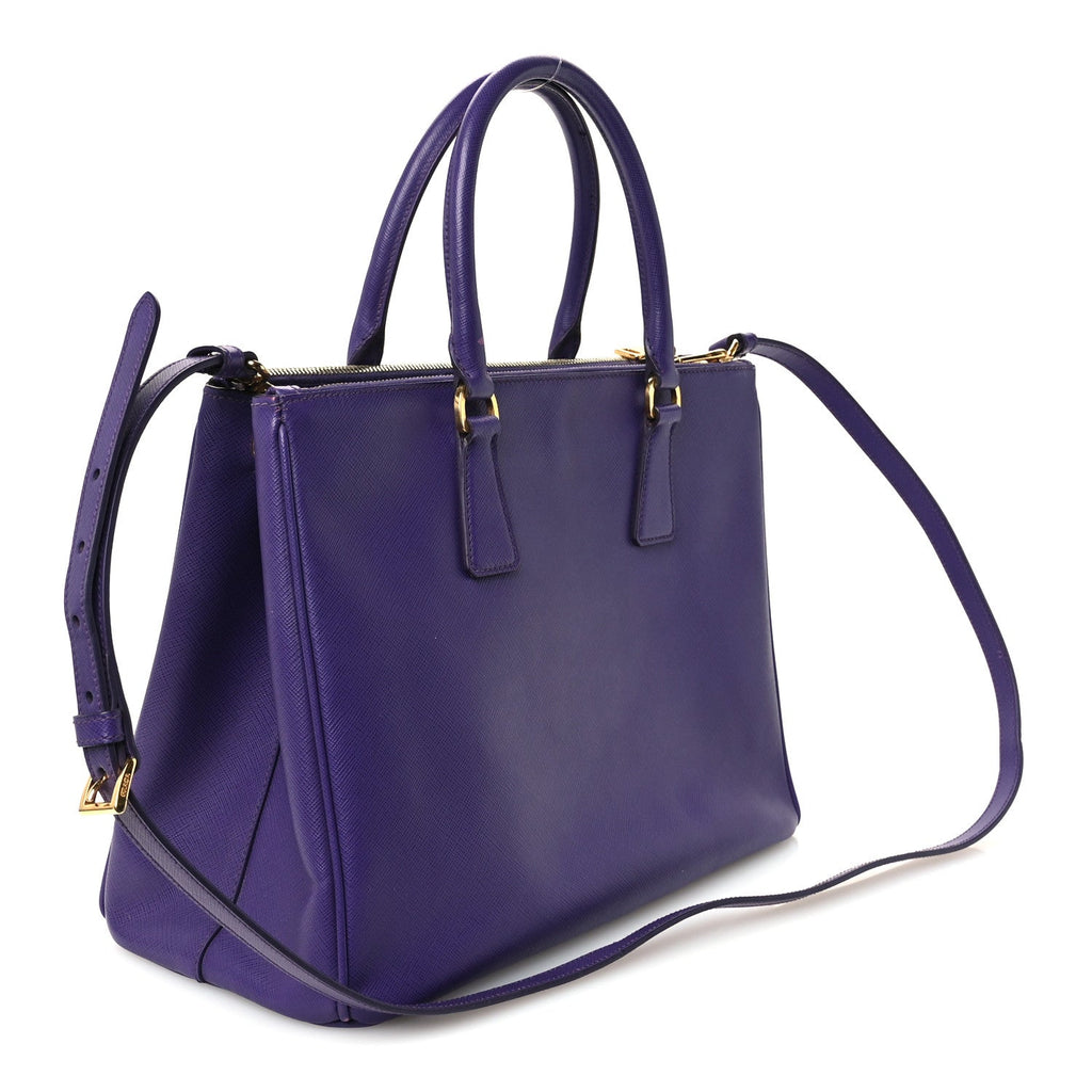 Saffiano Medium Galleria Double Zip Tote Viola