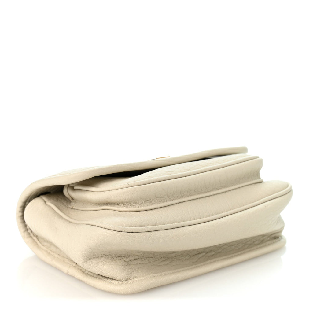 Grained Lambskin Monogram Mini Niki Chain Satchel Crema Soft