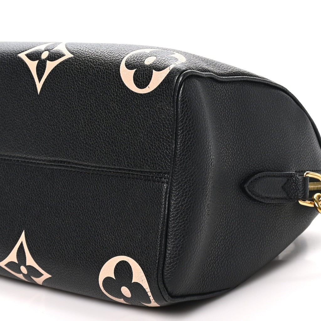 Empreinte Monogram Giant Speedy Bandouliere 25 Black Beige