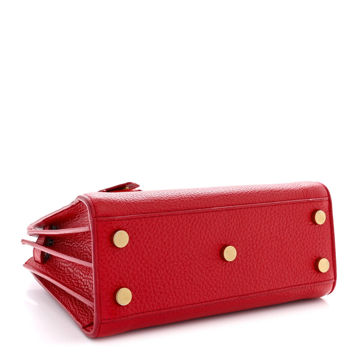 Grained Calfskin Nano Sac De Jour Lipstick Red
