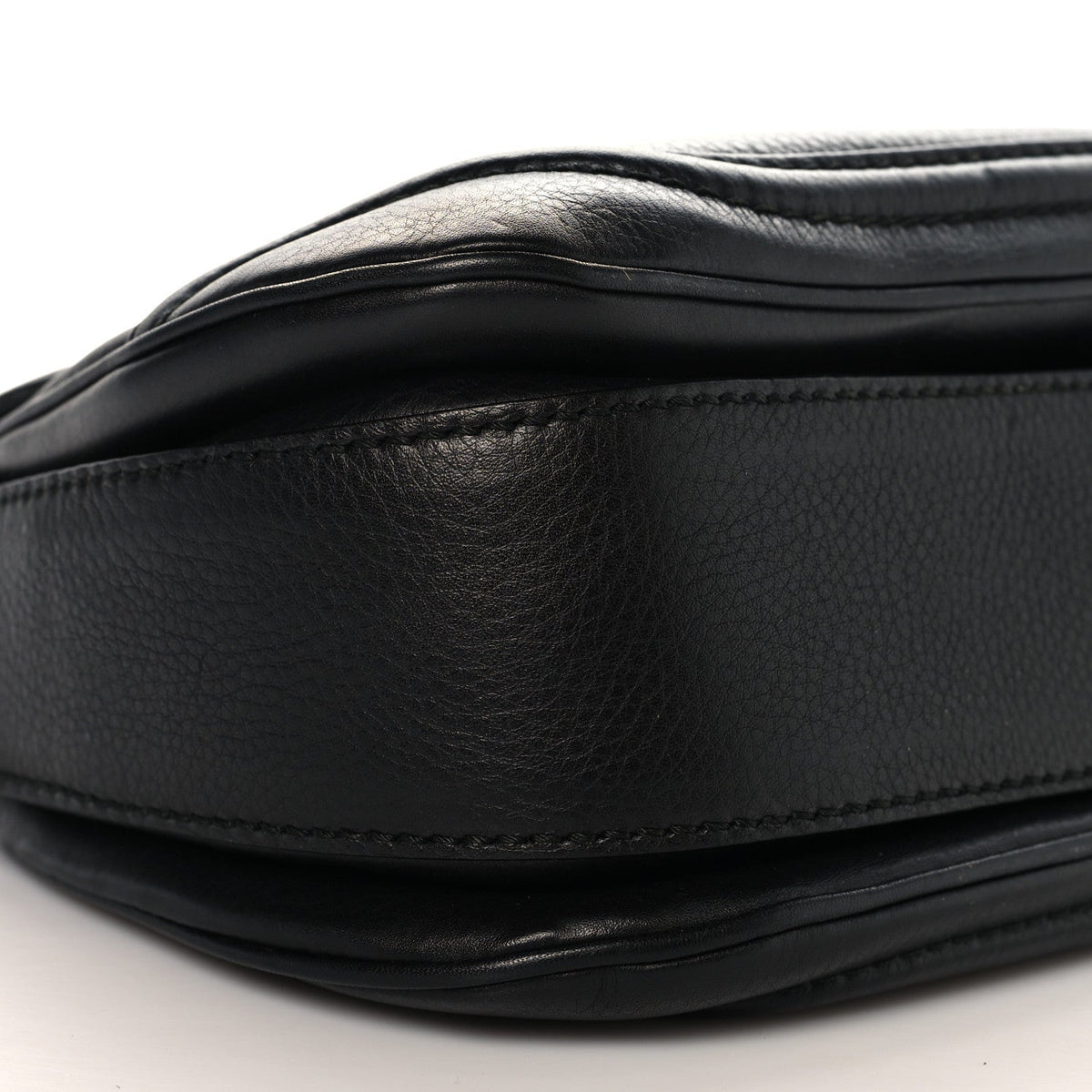 Calfskin Medium New Bamboo Top Handle Bag Black