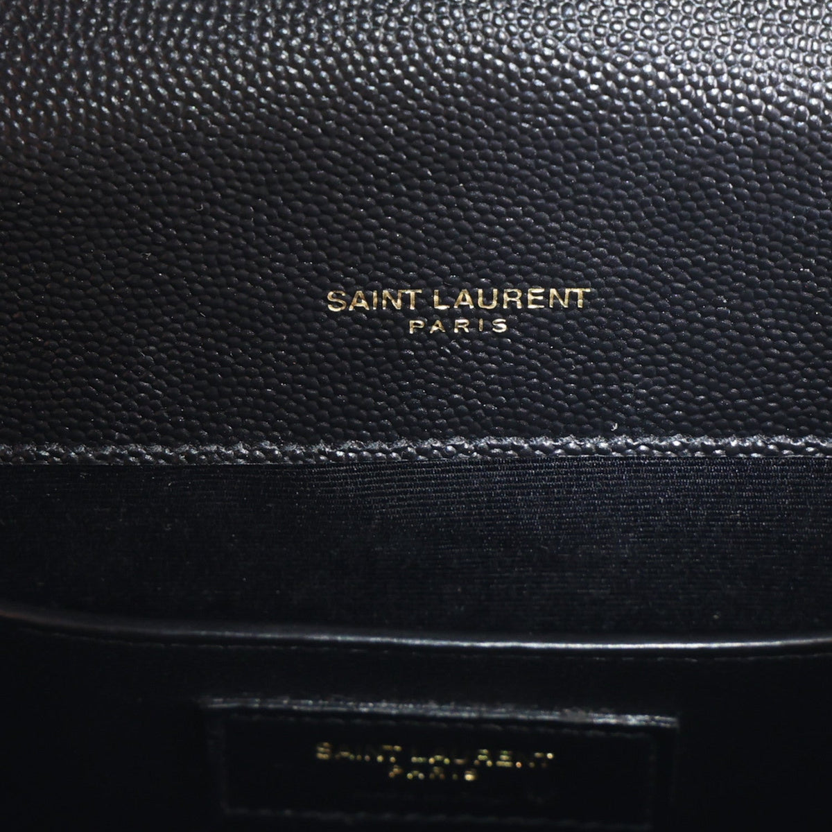 Grain De Poudre Textured Mixed Matelasse Triquilt Small Monogram Satchel Black