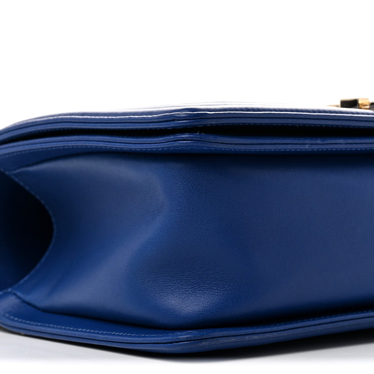 Calfskin Quilted Medium Boy Flap Blue