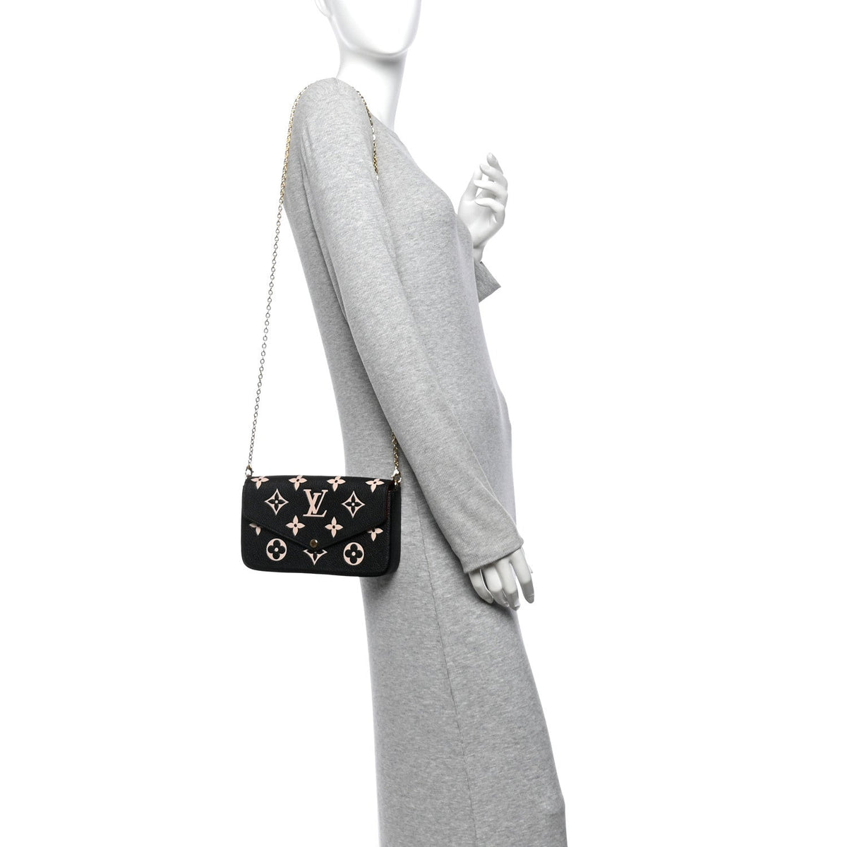 Empreinte Monogram Giant Felicie Pochette Black Beige