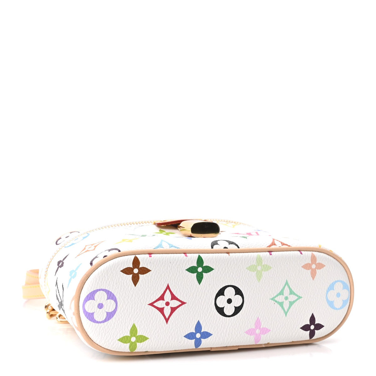 LV x TM Monogram Multicolor Vanity Chain Pouch White