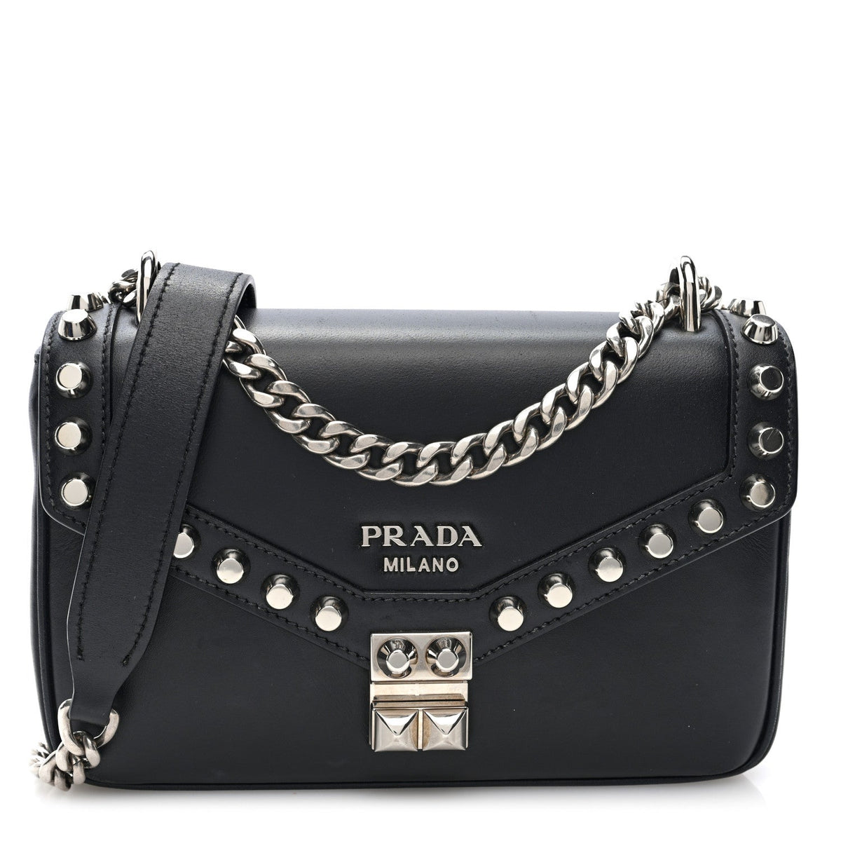 Saffiano Pattina Crossbody Bag Black