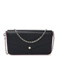 Epi Pochette Felicie Black Hot Pink