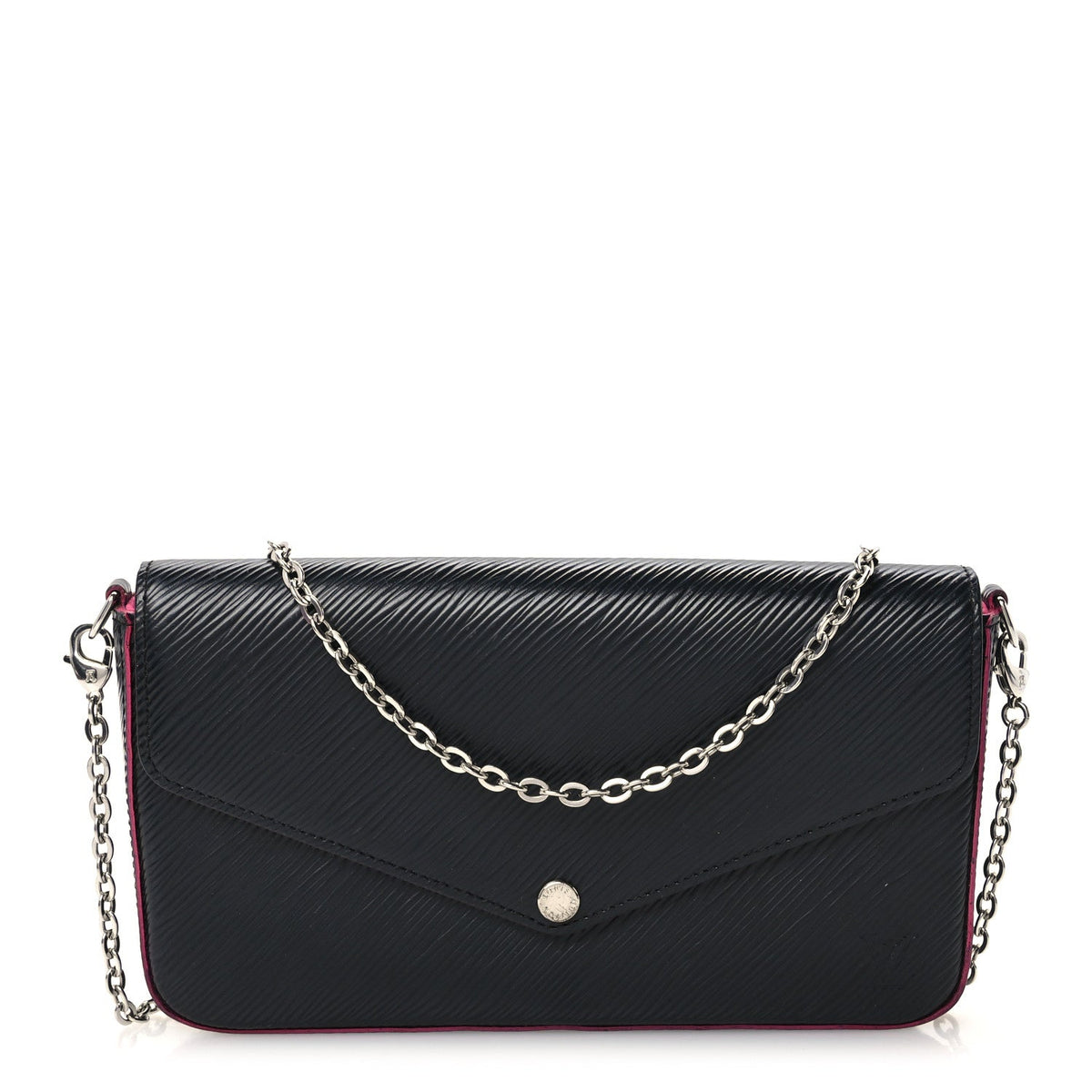 Epi Pochette Felicie Black Hot Pink