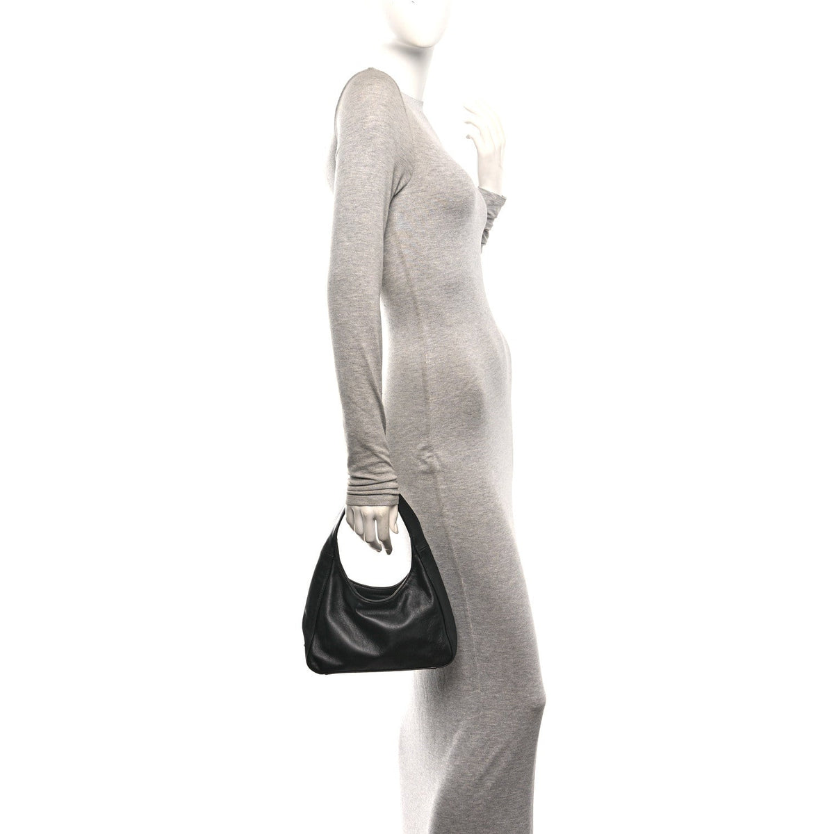 Nappa Mini Triangle Hobo Black