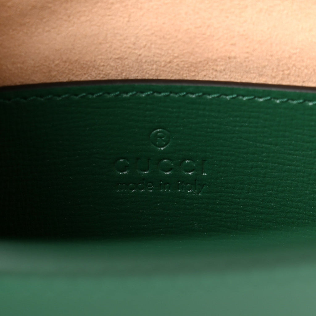 Azalea Calfskin Web Monochrome Horsebit 1955 Shoulder Bag Emerald