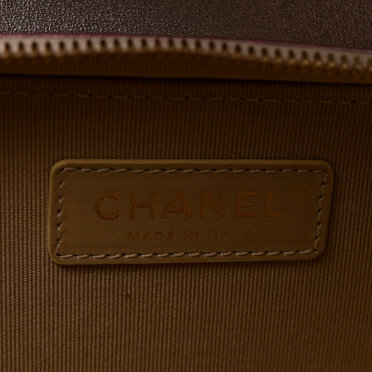 Metallic Lambskin Quilted Large Like A Wallet Flap Golden Pink
