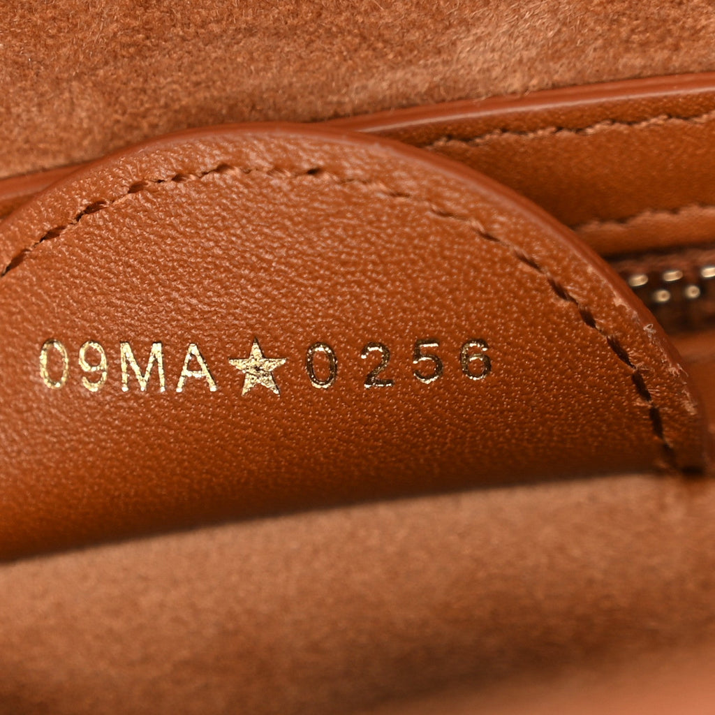 Bobby Calfskin Marquetry Saddle Bag With Strap Marron