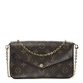 Monogram Pochette Felicie Chain Wallet Fuchsia