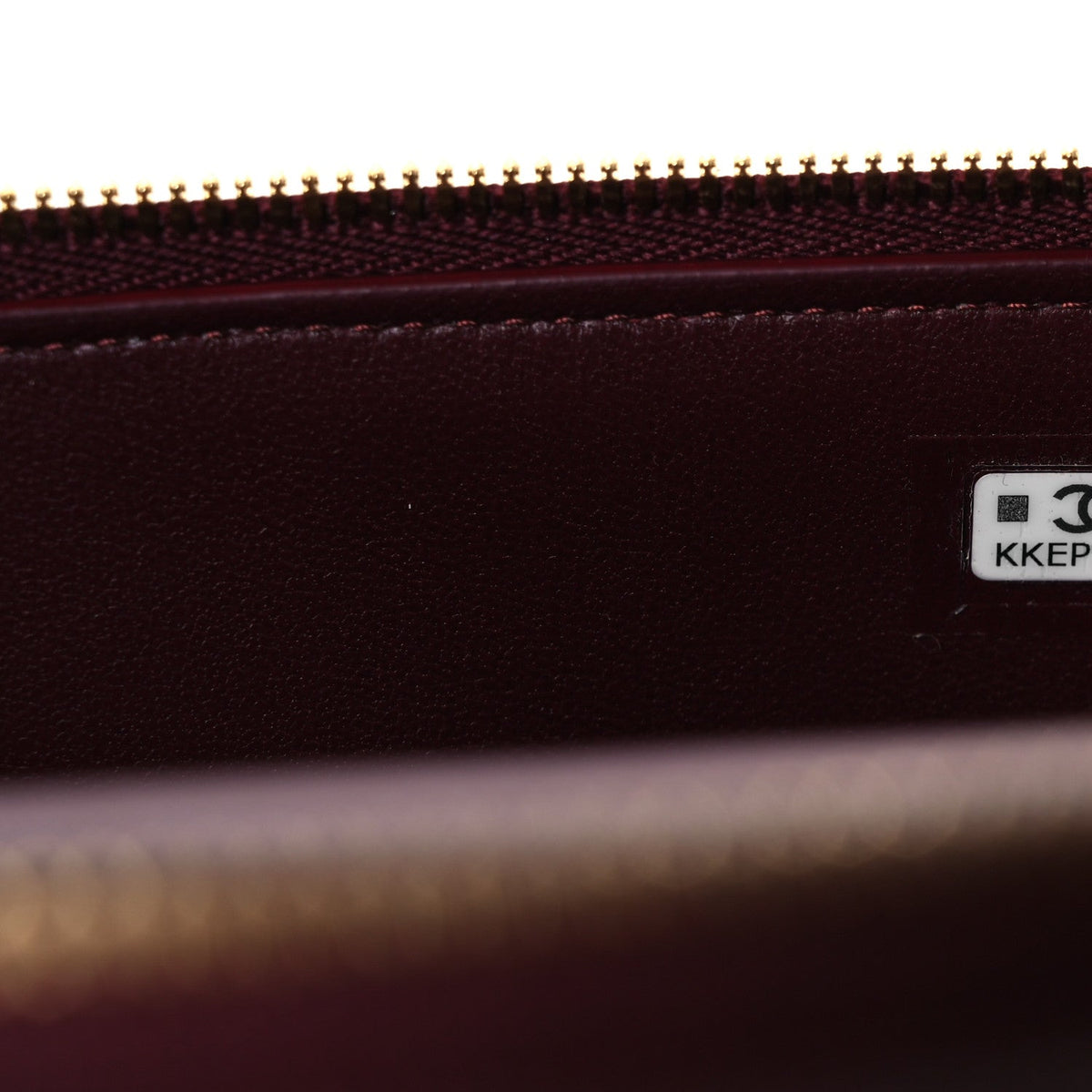 Calfskin Crocodile Embossed Crococo Exoticoco Vanity With Chain Dark Burgundy
