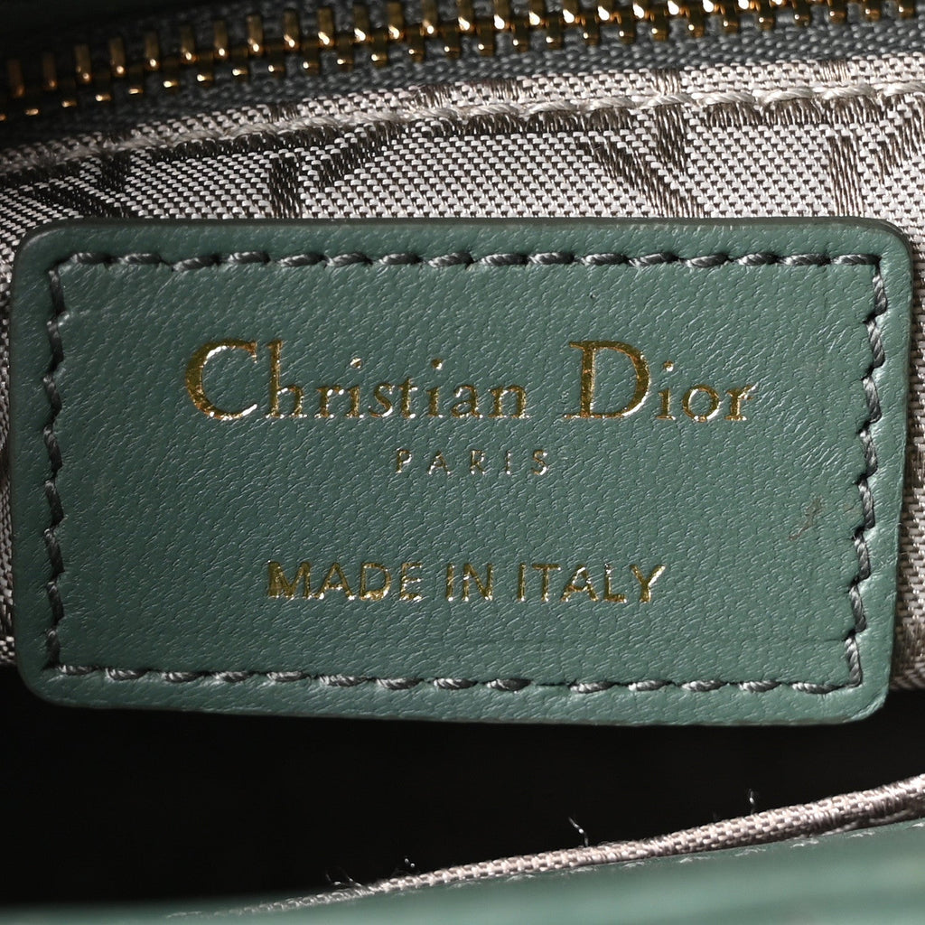 Lambskin Cannage Small Lady Dior Army Green