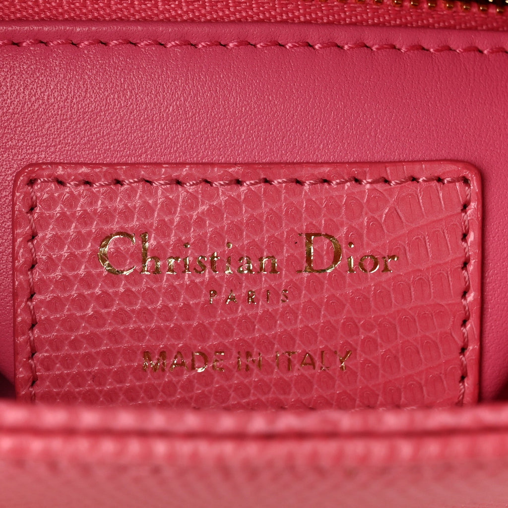 Lizard Mini Lady Dior Pink