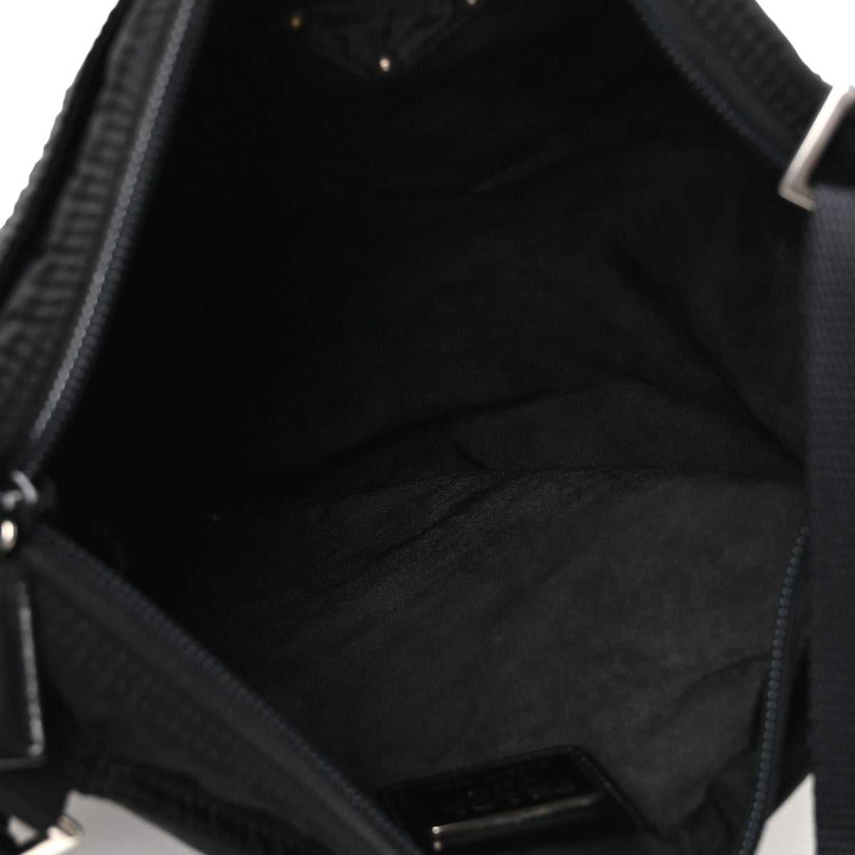 Nylon Vela Flat Messenger Bag Black
