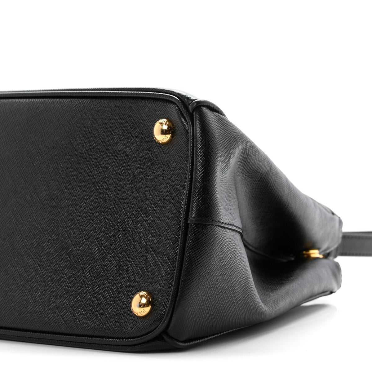 Saffiano Small Galleria Double Zip Tote Black