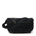 Re-Nylon Saffiano Sea Beyond Messenger Shoulder Bag Black