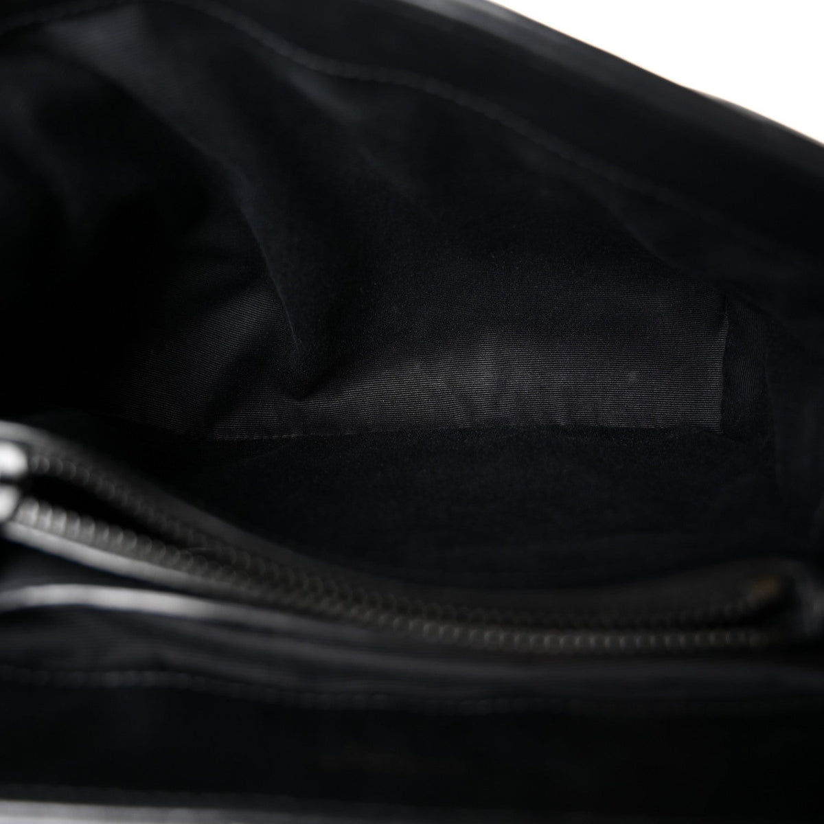Calfskin Y Quilted Monogram Monochrome Small Loulou Chain Satchel Black