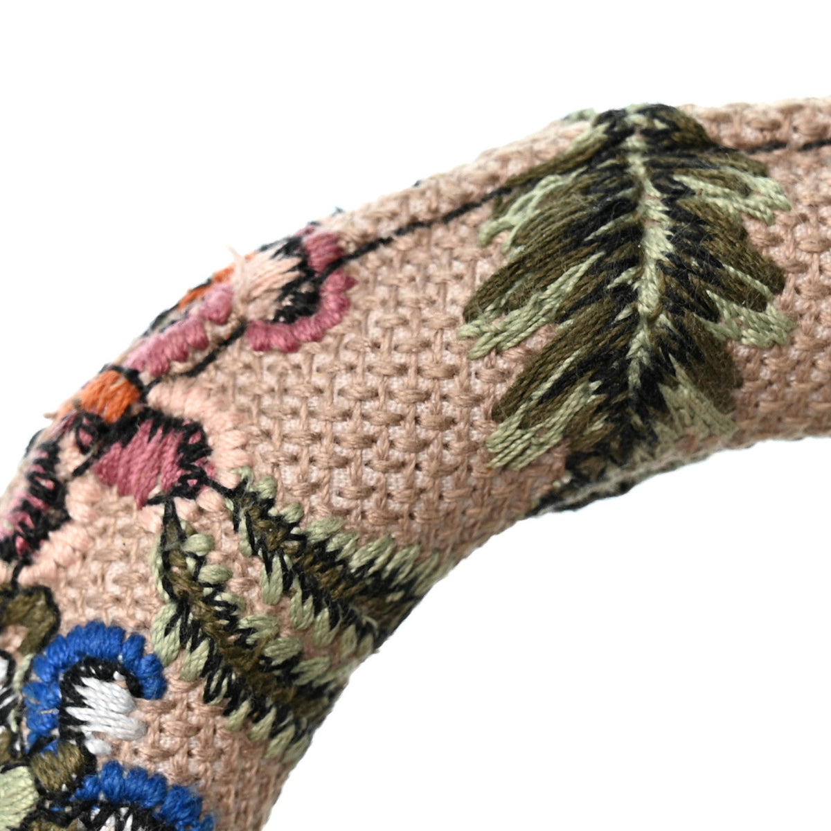 Canvas Petites Fleurs Embroidered Mini Lady D-Lite Rose Multicolor