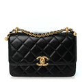 Calfskin Quilted Perfect Fit Flap Black