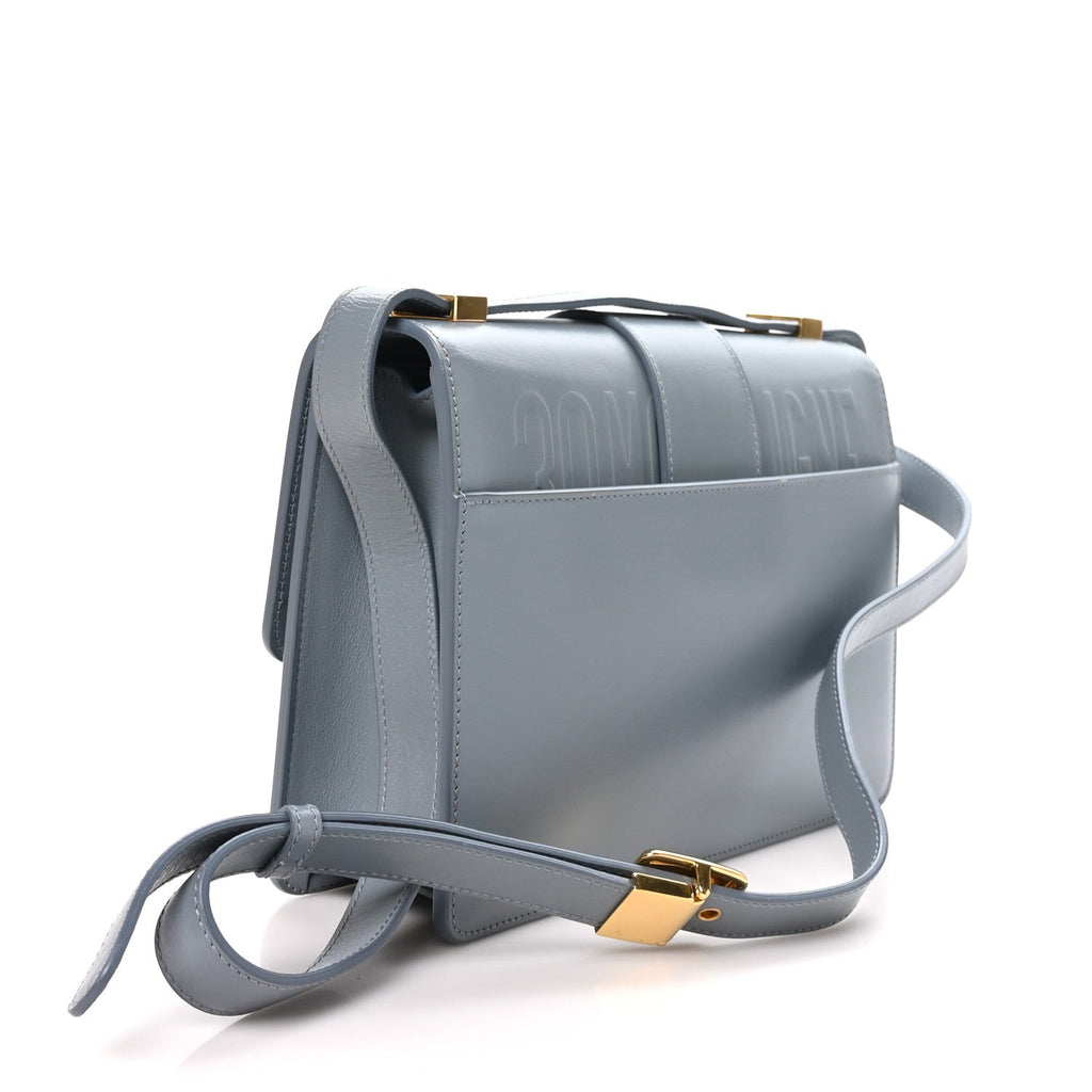 Smooth Calfskin 30 Montaigne Flap Bag Gray